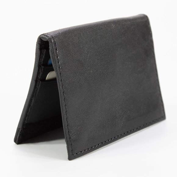 Real Genuine Leather Men's Bifold Credit Card Case, ID Holder - Picture 6 of 8